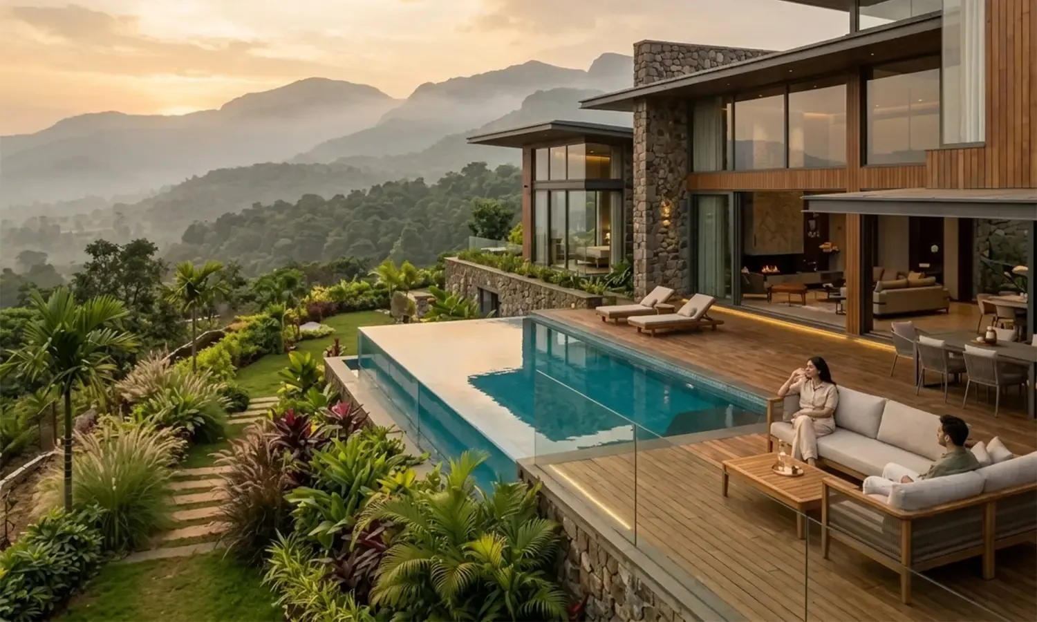 Swimming pool landscape